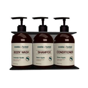 BLUE SPA - Rack Ducha de 3 (Shower Gel + Shampoo + Acondicionador)