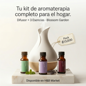 PROMO - BLOSSOM GARDEN - Pack difusor de agua + 3 aceites esenciales